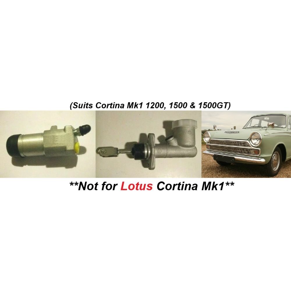 CLUTCH MASTER CYLINDER & SLAVE CYLINDER (Ford Cortina Mk1) (1200, 1500 & GT) (1962- 66)